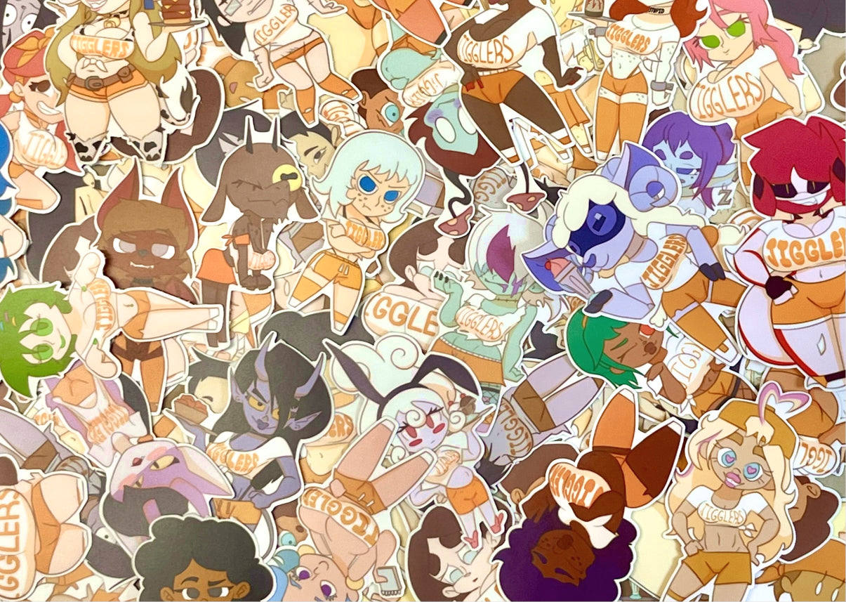 JIGGLERS LARGE Stickers