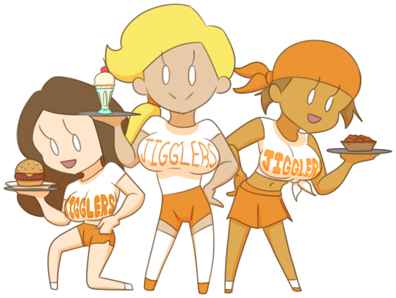 JIGGLERS LARGE Stickers
