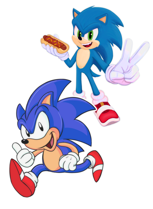 Classic and Modern Sonic