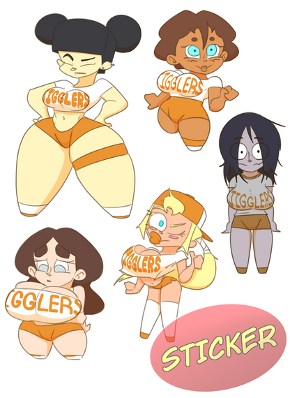 JIGGLERS LARGE Stickers